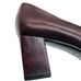 Sergio Rossi Leather Pumps Square Toe Womens Size EU 37 US 7 Block Heel Cordovan