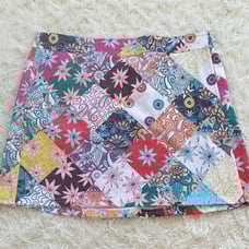 RipSkirt Hawaii Multicolored Patchwork Print Wrap Skirt Length 2 XXL