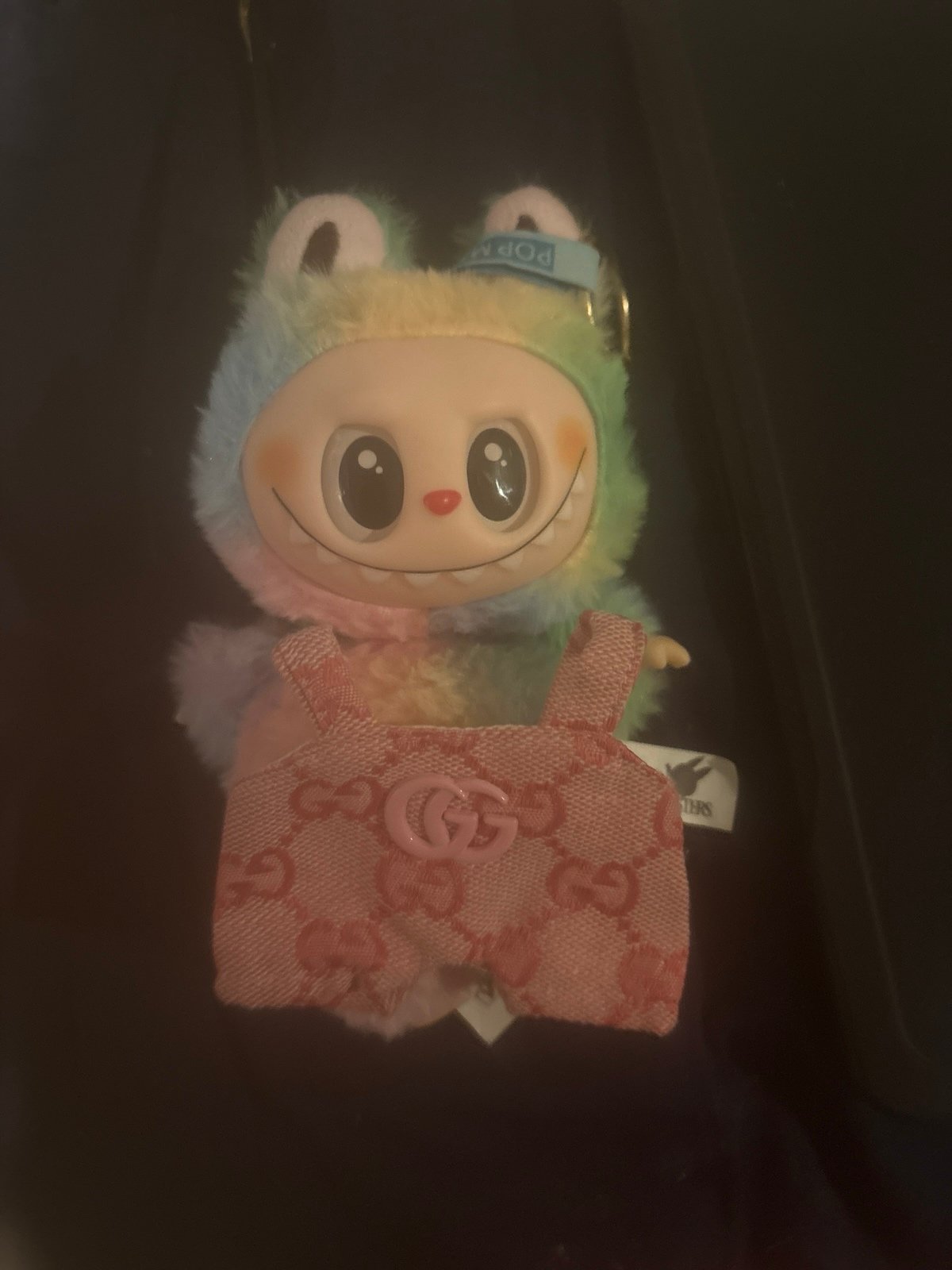 Labubu pink outfit just the overalls