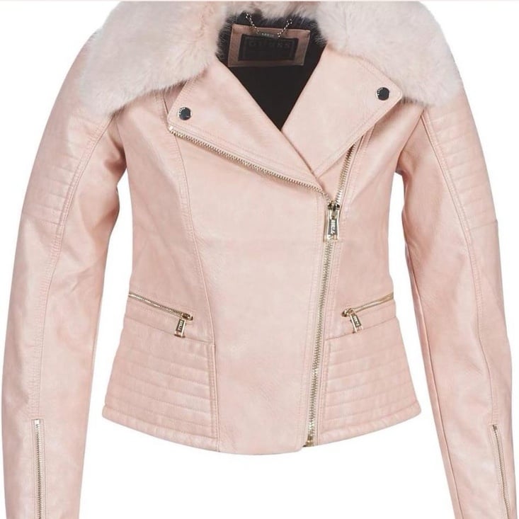 guess blush pink jacket