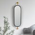 Maclachlan Oval Metal Framed Wall Mirror with Brackets SKU: W004063275