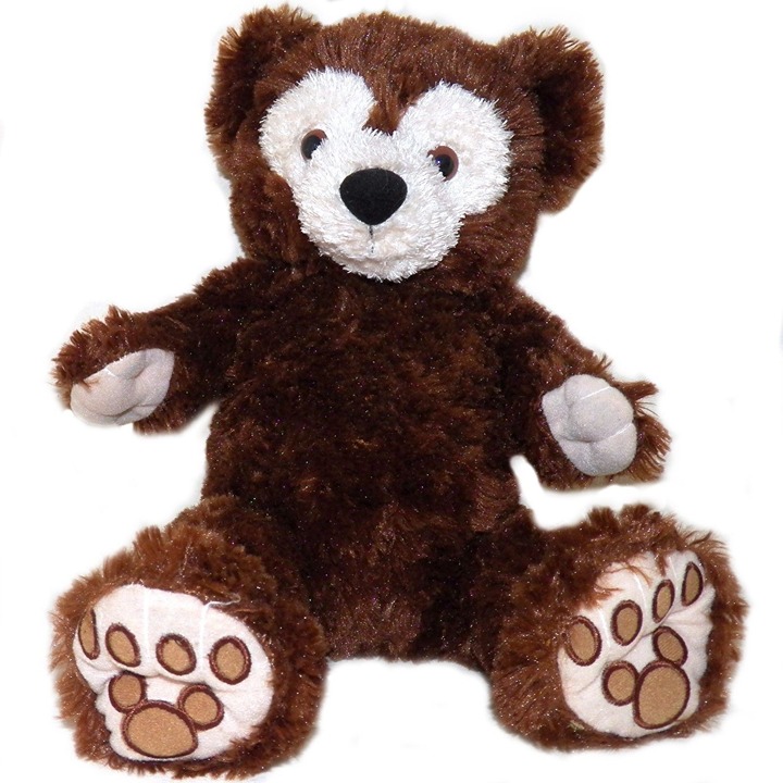 Disney NYC 2008 Chocolate Brown Pre Duffy Hidden Mickey Face Plush Bear 15 inch