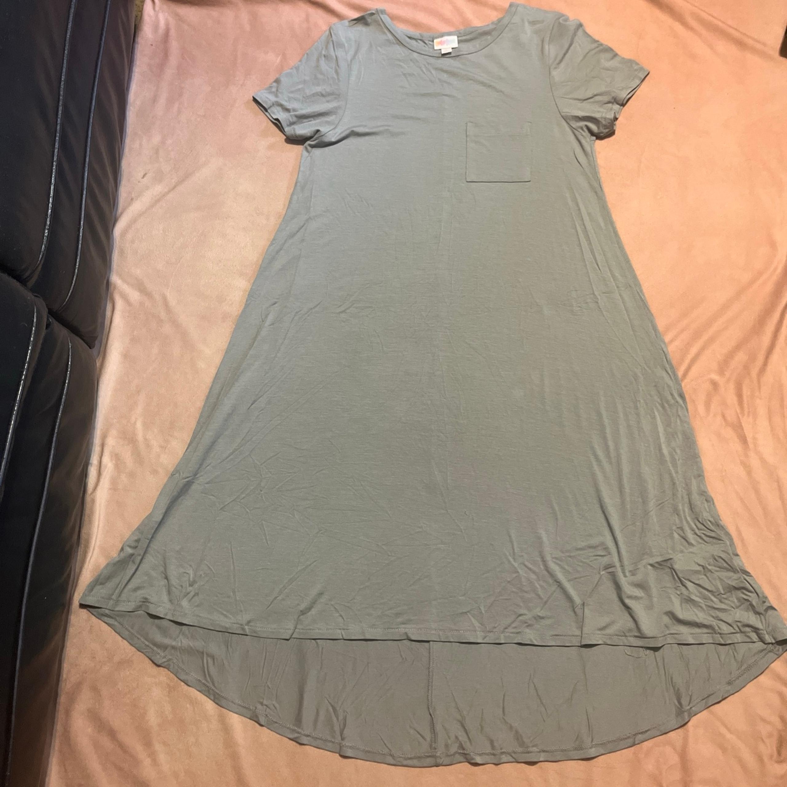 Lularoe women’s short sleeve maxi dress size s blue