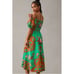 Anthropologie Maeve Puff-Sleeve Sweetheart Midi Dress in Size US 2