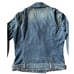 Vintage Y2K Current Elliott The Biker Jacket blue denim Motoside zipper size 6