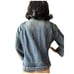 Vintage Y2K Current Elliott The Biker Jacket blue denim Motoside zipper size 6