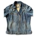 Vintage Y2K Current Elliott The Biker Jacket blue denim Motoside zipper size 6