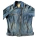 Vintage Y2K Current Elliott The Biker Jacket blue denim Motoside zipper size 6