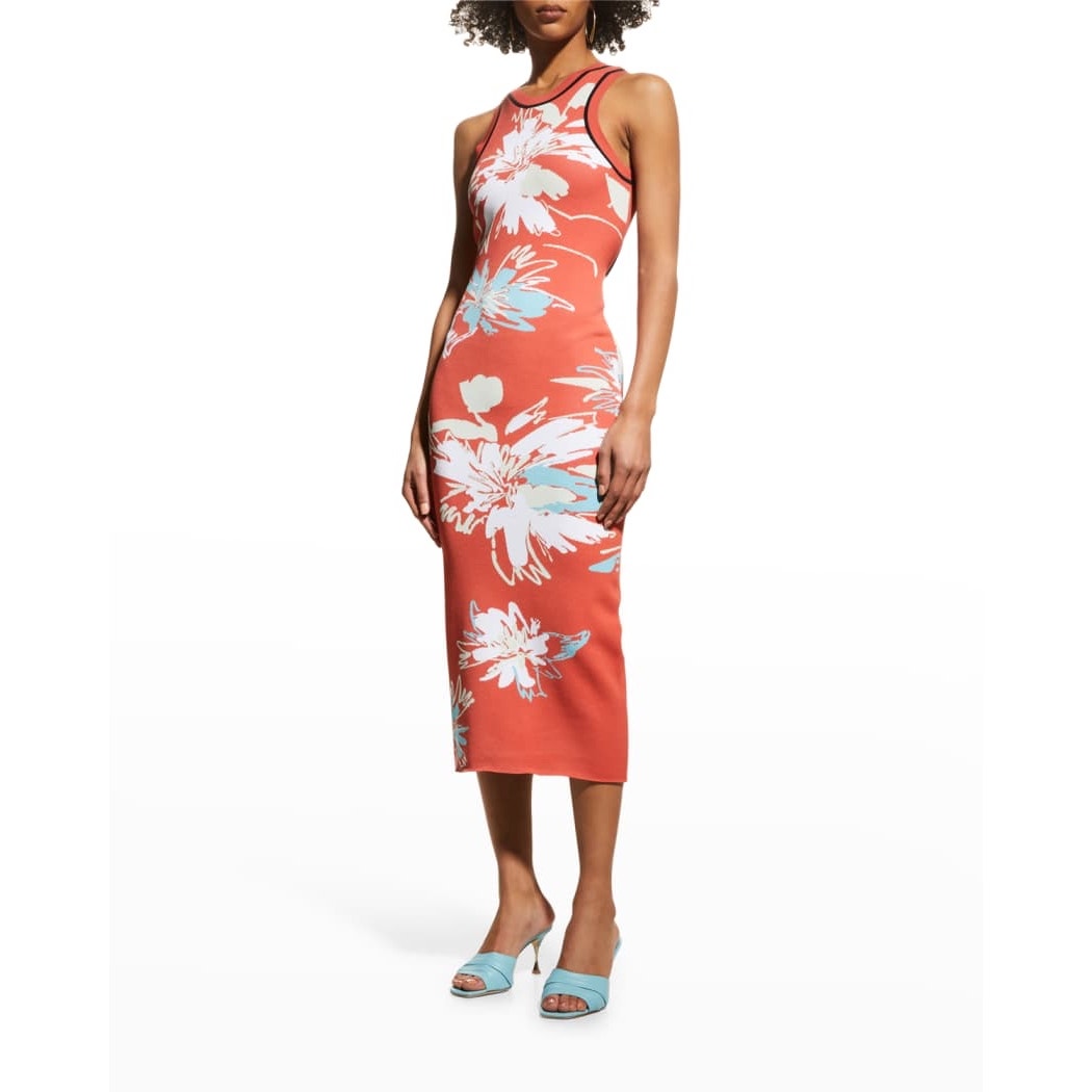 NWT Tanya Taylor RTW Nadine Floral Knit Midi Dress Sz M