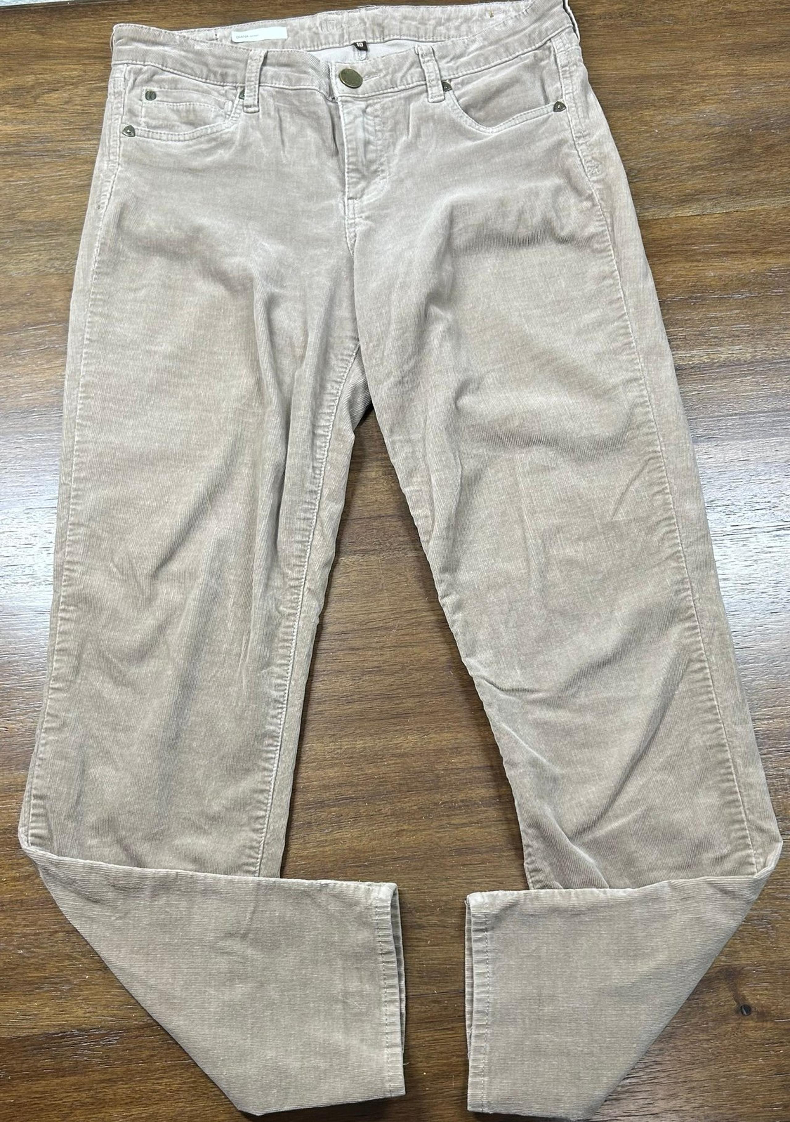 KUT From The Kloth Diana Corduroy Jeans Women's 10 Tan Stretch Skinny Casual