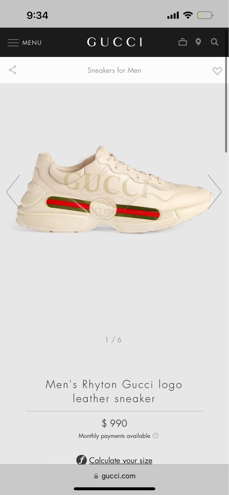 AUTHENTIC GUCCI RHYTON Sneakers