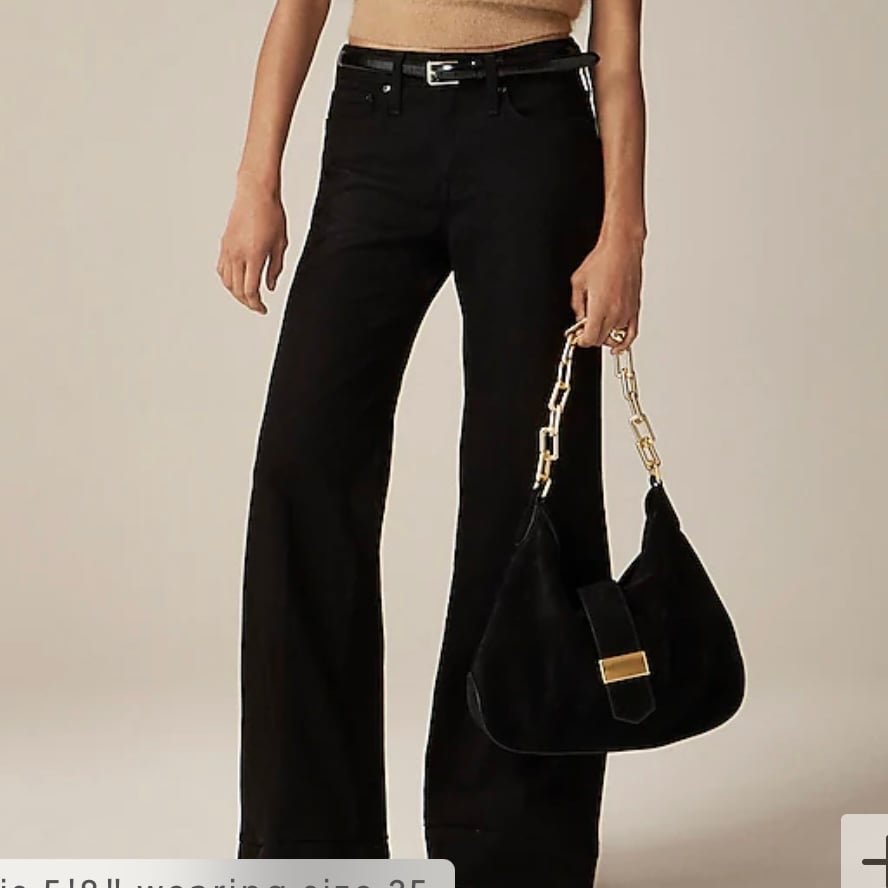 Jcrew Low Rise Denim Trouser In 1996 Semi Stretch New With Tags Black Size 25