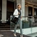 DOUBLE SNAP & LOCK VINTAGE LARGE LEATHER MESSENGER BAG - COAL