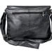 DOUBLE SNAP & LOCK VINTAGE LARGE LEATHER MESSENGER BAG - COAL