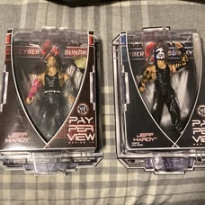 WWE JEFF HARDY 2 FIGURE LOT CYBER SUNDAY PAY PER VIEW SET SERIES 14 & 20 BELT