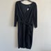 Lane Bryant Black Shimmer Faux Wrap Women's Dress Size 18/20 NWT