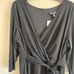 Lane Bryant Black Shimmer Faux Wrap Women's Dress Size 18/20 NWT
