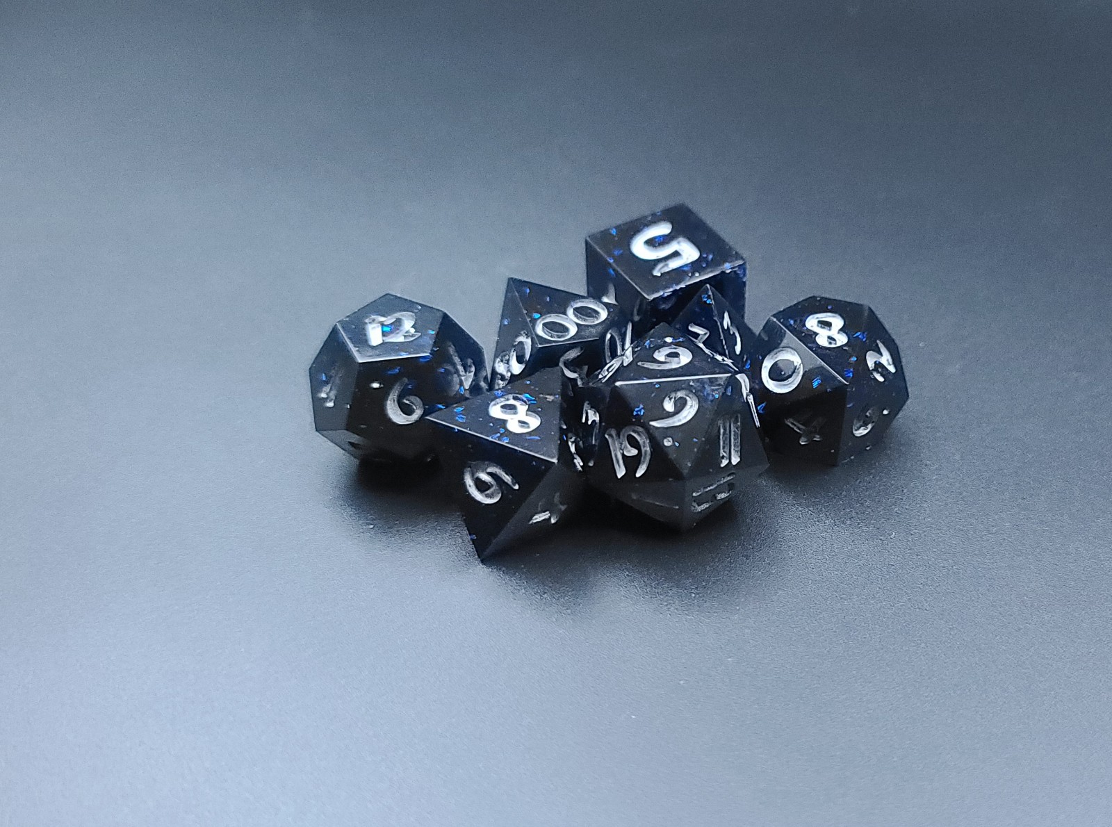 Stars of the Underdark handmade dice set