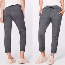 Lululemon On The Fly Pant Sz 6 *28 In Heathered Black