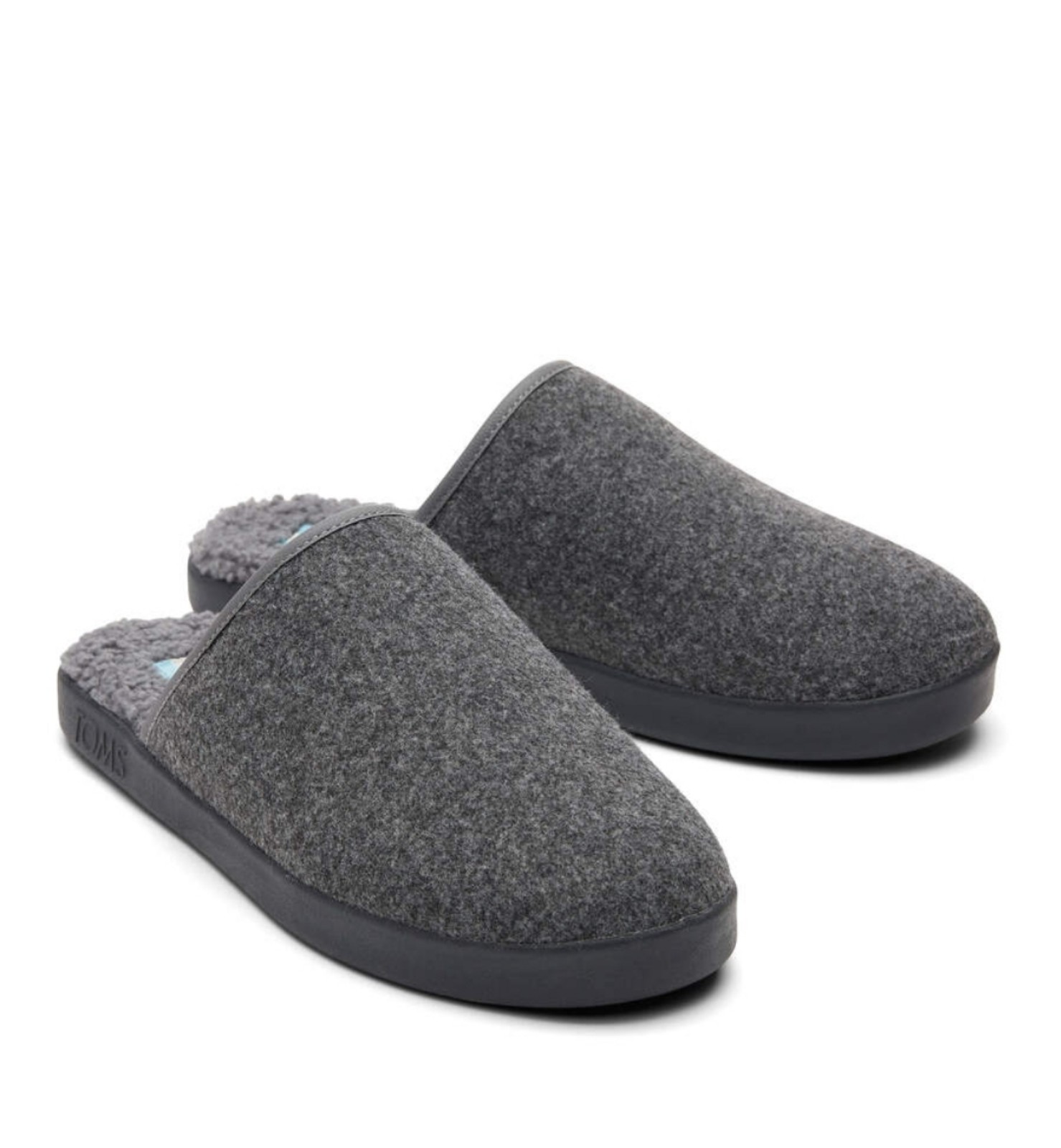 TOMS Mens Slip On Harbor Smoke Grey Mens Slippers Size 10.5 New With Box
