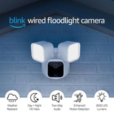 Blink Wired Floodlight Camera – Smart security camera, 2600 lumens, HD live vi