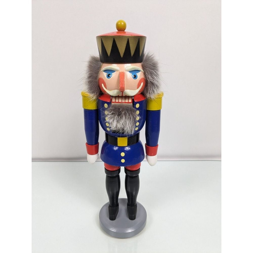 Vintage Vero Seiffen Nussknacker Aus Nutcracker King Konig Blau Made In Germany