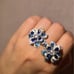 Luxury Sterling Silver Fashion sapphire Earrings