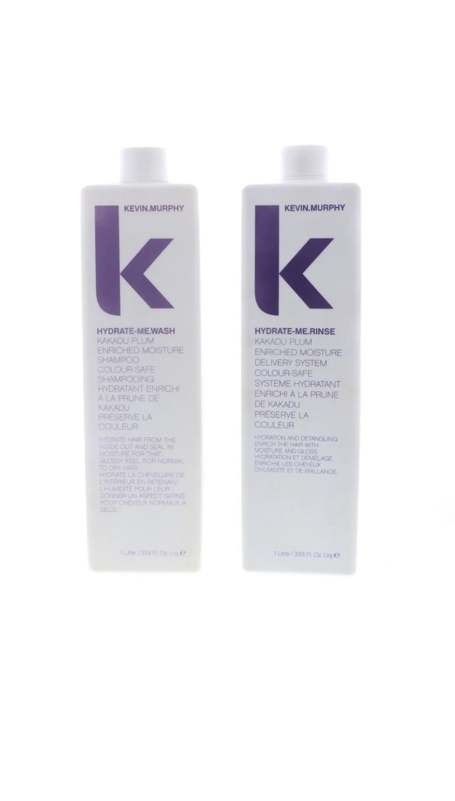 KEVIN MURPHY HYDRATE-ME WASH SHAMPOO, HYDRATE-ME RINSE CONDITIONER 33.8 OZ EACH