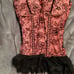 Pink & Black Bustier with Matching G-Str