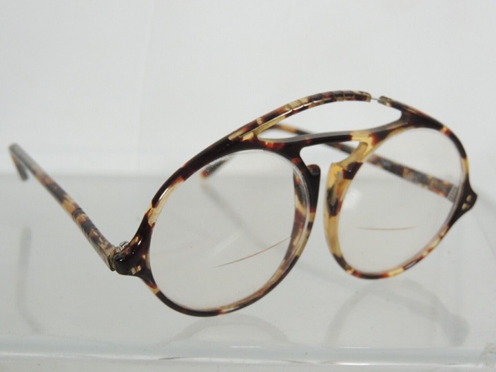 RARE Antique GIP Bifocal Eyeglasses Tortoise Frame Made in Italy