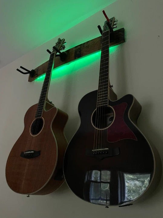 Three Guitar Holder | 3 Guitar Hanger | Three Guitar Rack - Made From a Whiskey