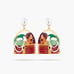 Les Nereides Mermaid and Treasure Chest Stud Earrings