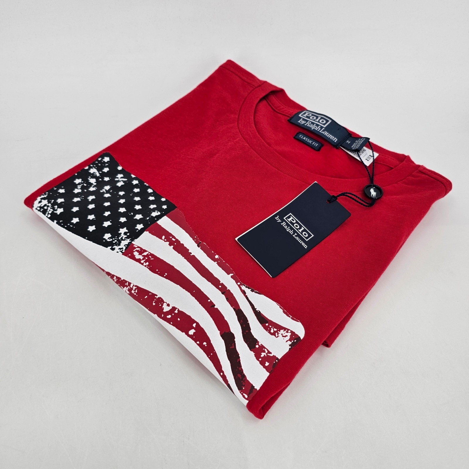 Polo Ralph Lauren Classic Fit RL Flag Package USA Graphic Tee Men's Top