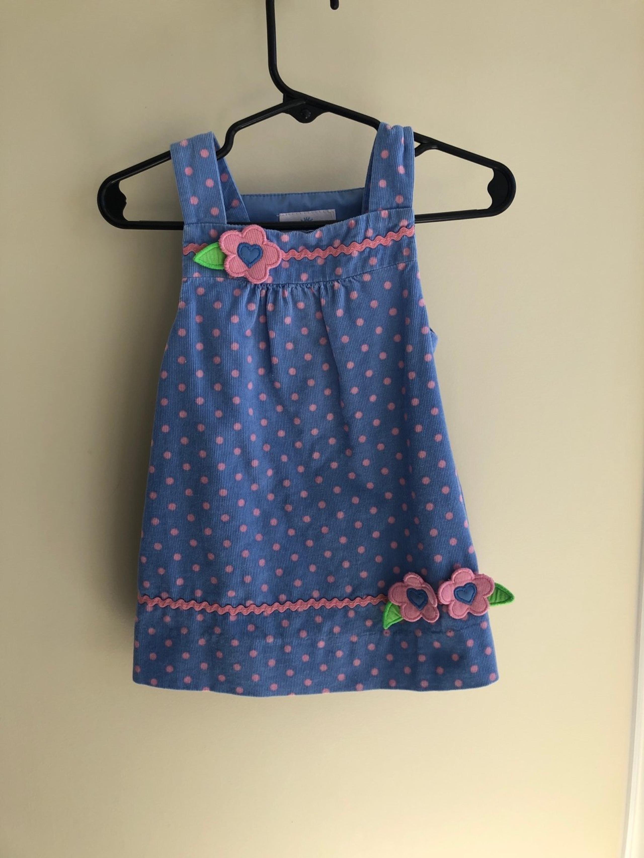 Florence Eiseman Baby Girl Dress 12M applique flowers and ricrac