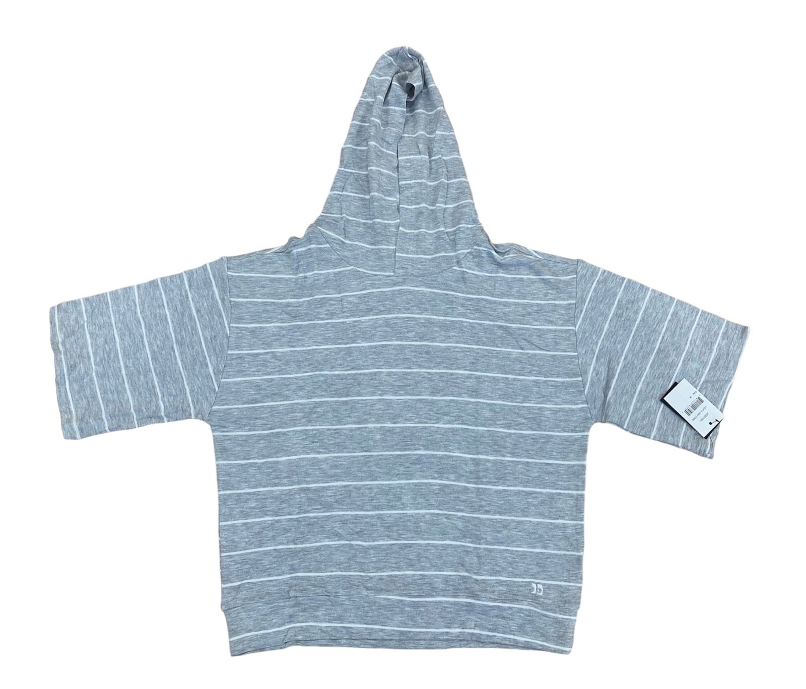 Joes Jeans Ladies Grey Striped Hoodie Shirt Top