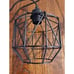 New Open Box 3-PC Matte Black Retro Metal Wire Ceiling Pendant Light