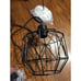 New Open Box 3-PC Matte Black Retro Metal Wire Ceiling Pendant Light