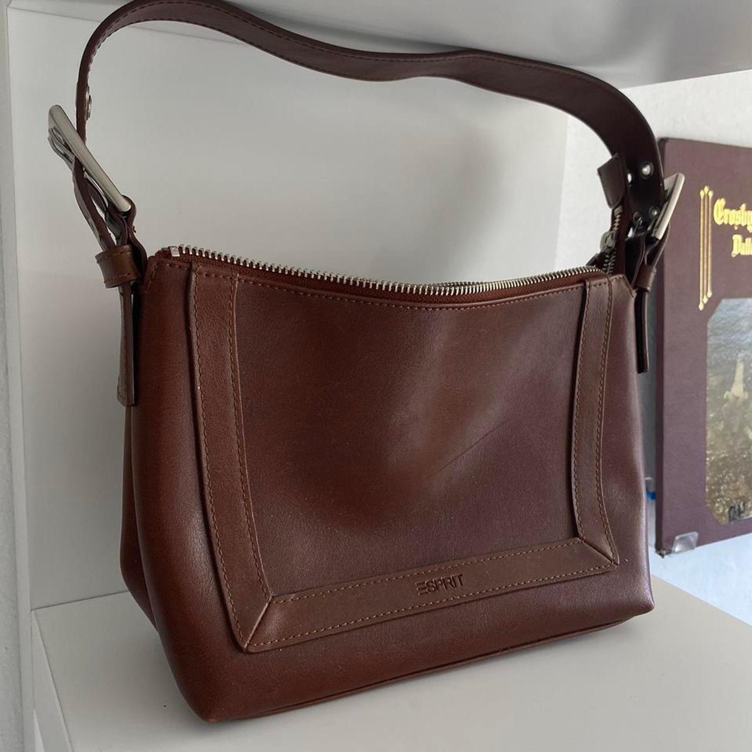 Esprit brown leather shoulder bag