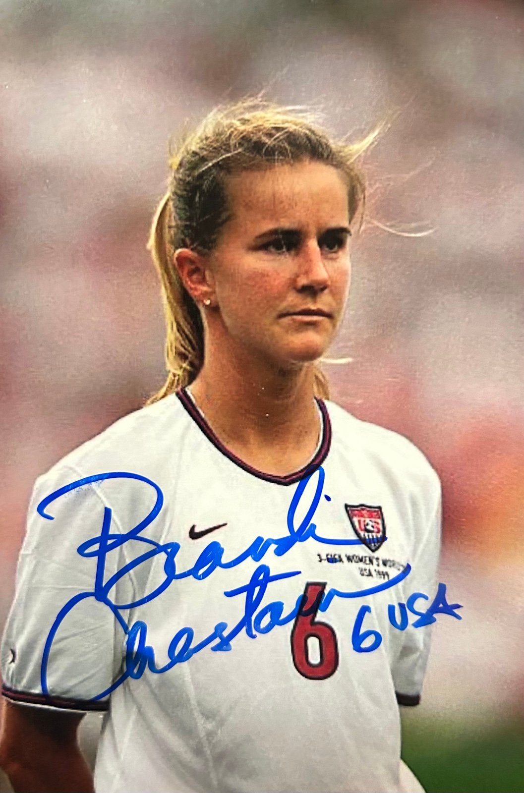 BRANDI CHASTAIN USA OLYMPICS AUTOGRAPHED PHOTO!!! - NICE ITEM!!! - LEGEND!!!