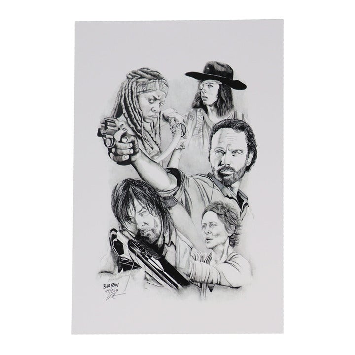 The Walking Dead - Brian Barton Signed LE 12x18 Lithograph 36/250 (PA)