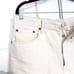 Agolde Dee High Rise Paper White Cotton Raw Cut Frayed Edge Shorts 32 Revolve
