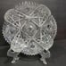 Vintage Imperial Glass Nucut Crystal Ware Hobstar Saw Tooth Edge 7.5 Low Bowl