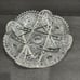 Vintage Imperial Glass Nucut Crystal Ware Hobstar Saw Tooth Edge 7.5 Low Bowl