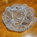 Vintage Imperial Glass Nucut Crystal Ware Hobstar Saw Tooth Edge 7.5 Low Bowl