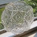 Vintage Imperial Glass Nucut Crystal Ware Hobstar Saw Tooth Edge 7.5 Low Bowl