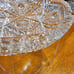 Vintage Imperial Glass Nucut Crystal Ware Hobstar Saw Tooth Edge 7.5 Low Bowl