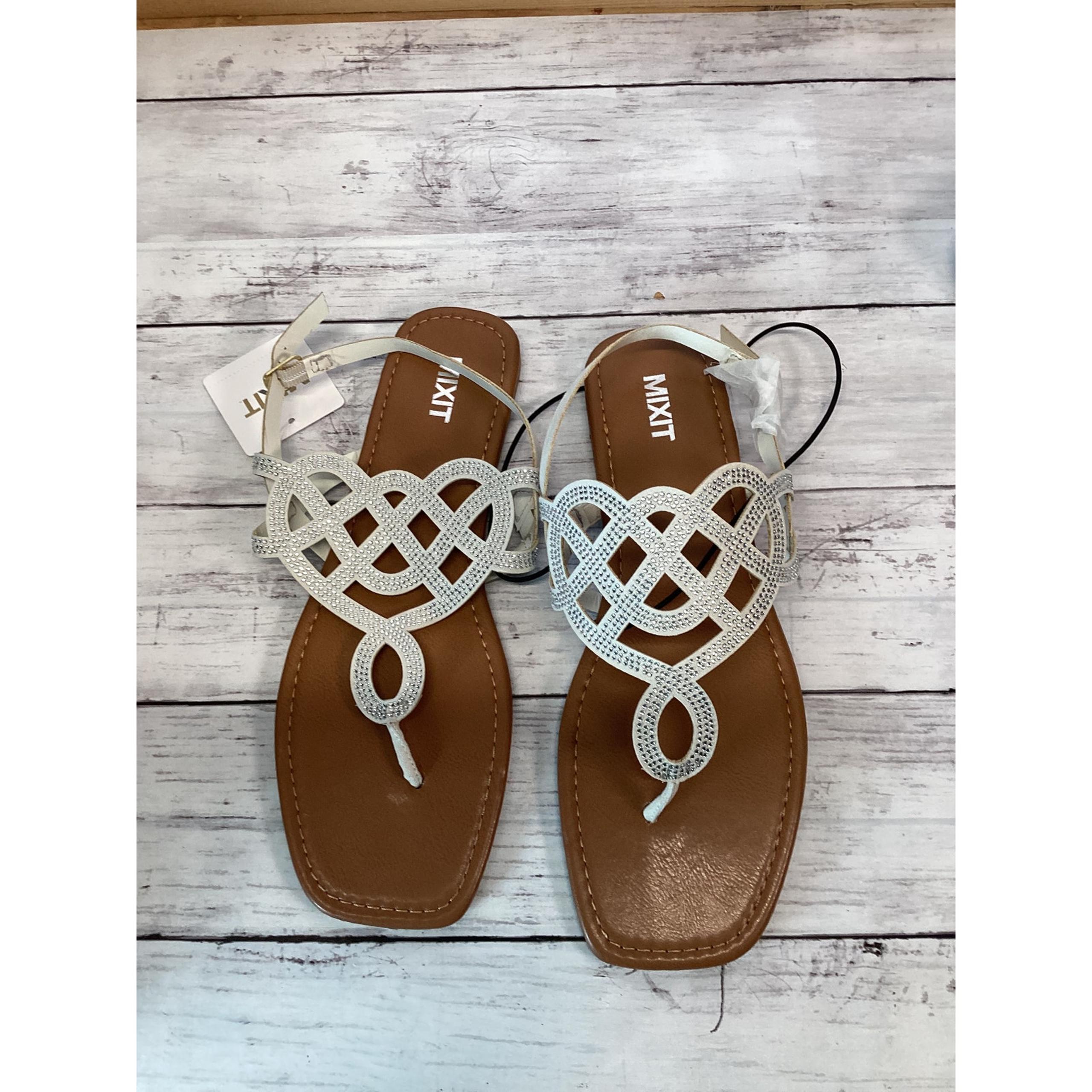 Mixit Women's Olwen Adjustable Strap Flat Sandals Size 9.5
