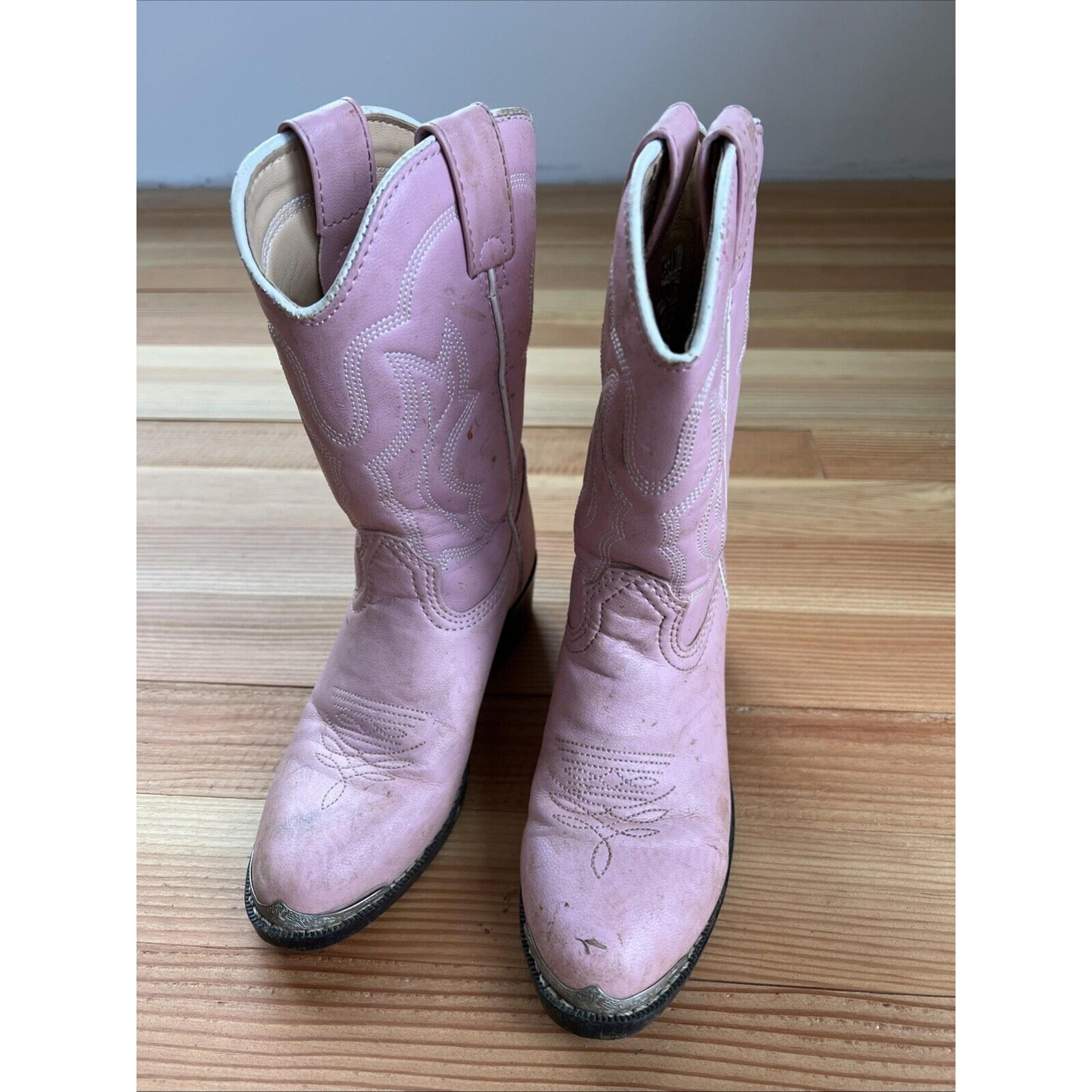 girls pink cowgirl boots size 13 - Durango