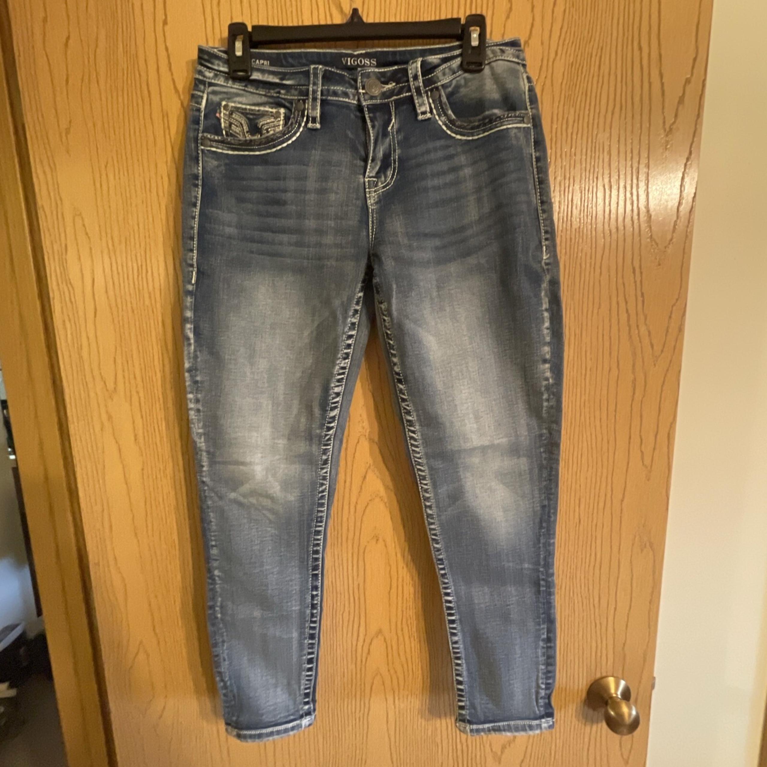 Women's Heritage Fit Capri Denium 5 x 27 Blue - VIGOSS