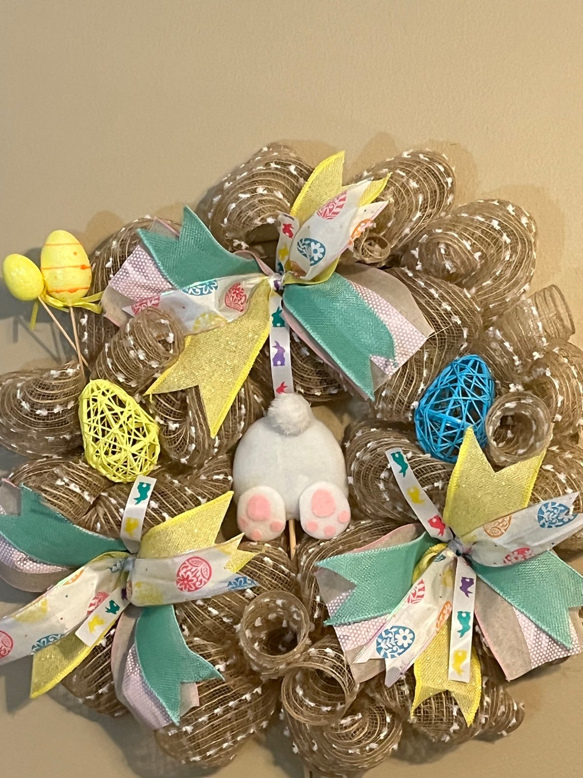 Custom Easter Bunny Wreath